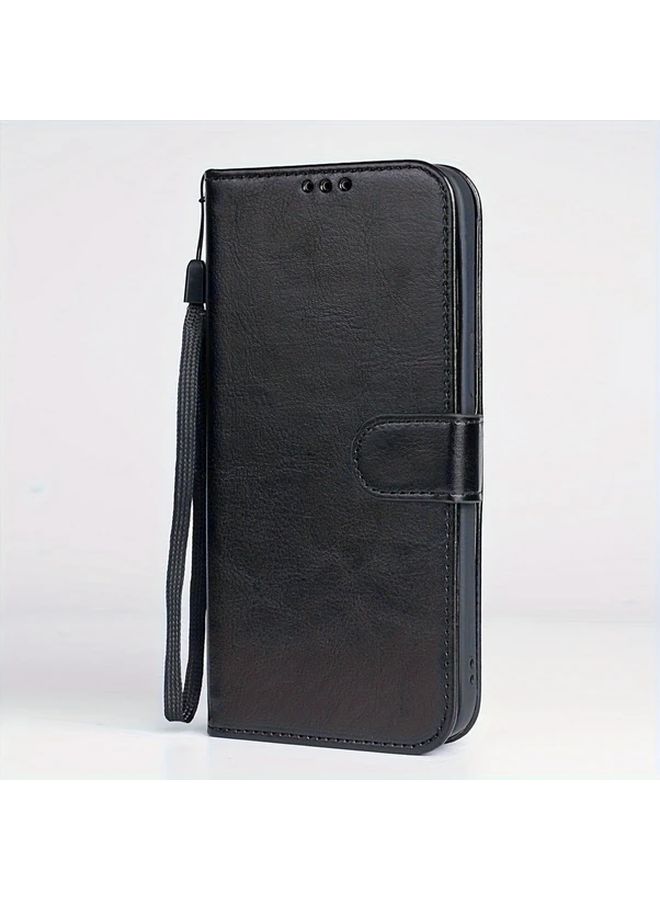 Brown Wallet Phone Case With Card Holder Stand For IPhone 13 Mini - Image 1