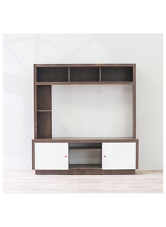DANUBE HOME Izan TV Cabinet For Up To 55 Inches TV Entertainment Wall Unit Furniture Wooden TV Stand For Living Room Bedroom TV Rack L170xW34.5xH180 cm Rustic/White  - Image 3