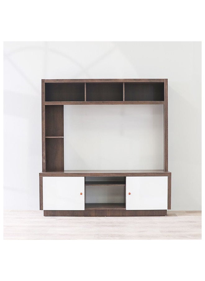 DANUBE HOME Izan TV Cabinet For Up To 55 Inches TV Entertainment Wall Unit Furniture Wooden TV Stand For Living Room Bedroom TV Rack L170xW34.5xH180 cm Rustic/White  - Image 3