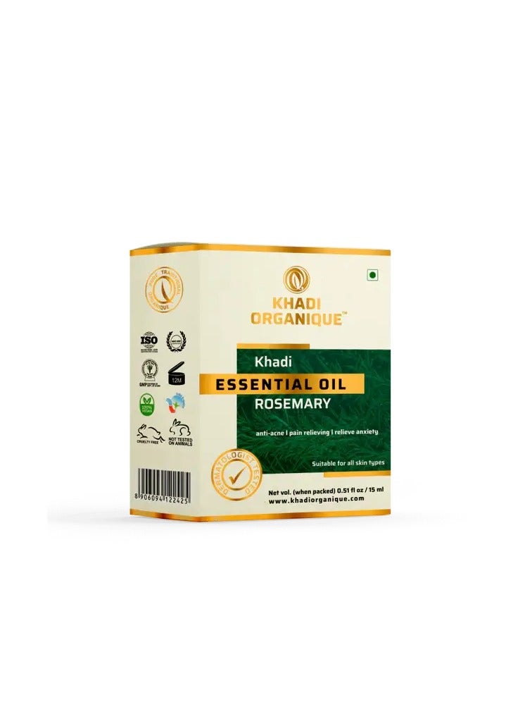 Khadi Organique Rosemary Essential Oil 15ml - Image 2