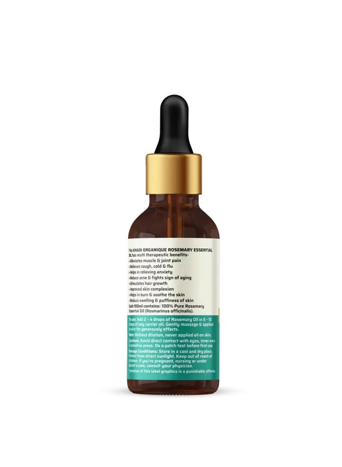 Khadi Organique Rosemary Essential Oil 15ml - Image 4