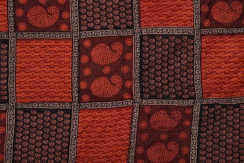 SHOPCLIX Pure Cotton Jaipuri Razai Traditional Sanganeri Print Light Weight razai Double Bed QuiltBlanket 85 x Inch X 100 Inch MultiColor Dabu Double - Image 3