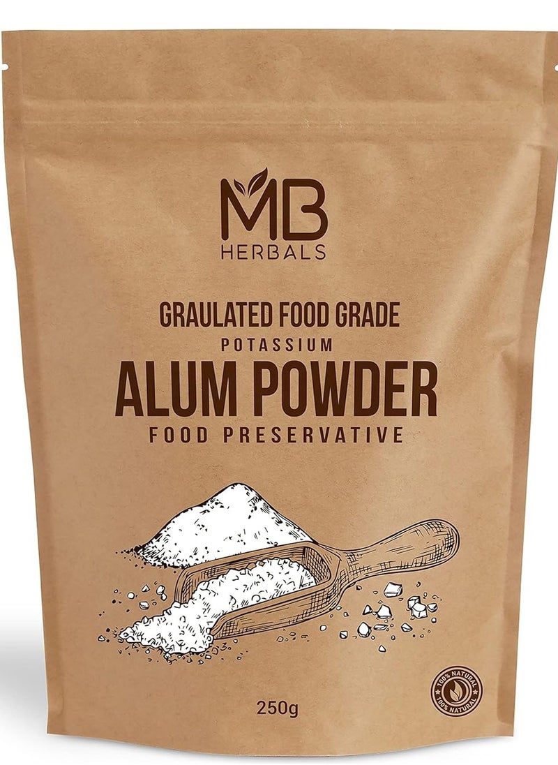 MB herbals - Alum Powder Aluminum potassium sulfate Phitkari Alum Powder 250gm - Image 1