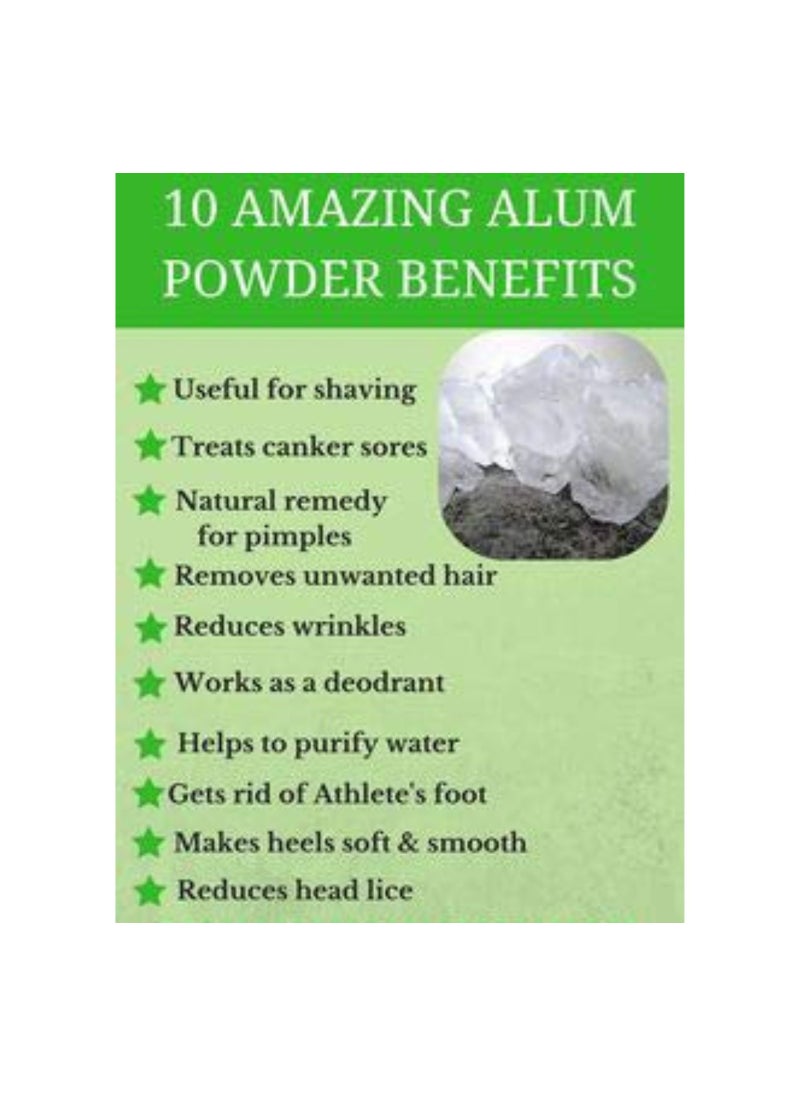 MB herbals - Alum Powder Aluminum potassium sulfate Phitkari Alum Powder 250gm - Image 1