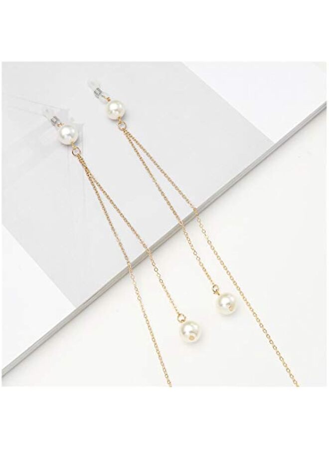 LAMAY 2PCS Pearl Star Pendant Eyeglass Chains Eyewear Strap Holder Reading Glasses Retainer - Image 5