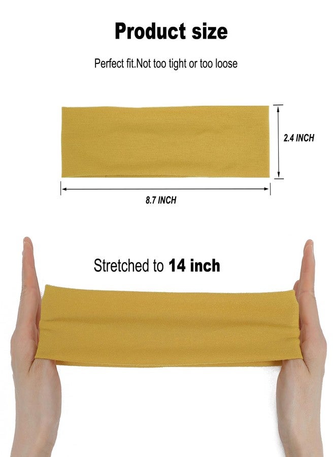 Ainitops 9Pcs Headbands for women Non Slip Headband, Soft Elastic Hair Bands for Women's Hair, Fashion Cotton Cloth Stretchy Sweat Bands Headbands for Sports, Makeup, Gym, Running, Yoga, Workout (9Colors-A) - Image 2