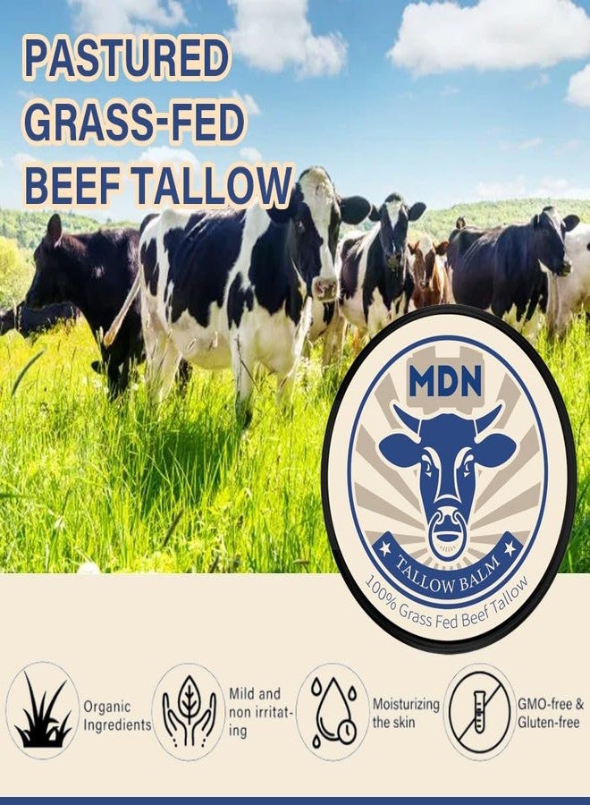 MDN Organic Grass Fed Beef Tallow Balm With Olive Oil for Skin Care, All-Purpose Tallow Moisturizer Creates Soft, Smooth Skin, GMO-free & Gluten-free, Safe and Gentle, Unscented - 2 Oz - Image 5