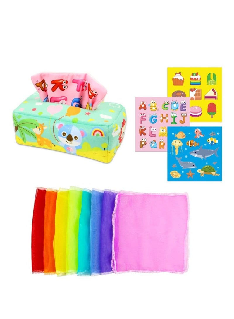 Toy Montessori Intellectual Sensory Soothing Toys Baby Magic Tissue Box for 1-Year-Old Boys Girls Kids Early Learning Toys Baby Gifts  - Image 1