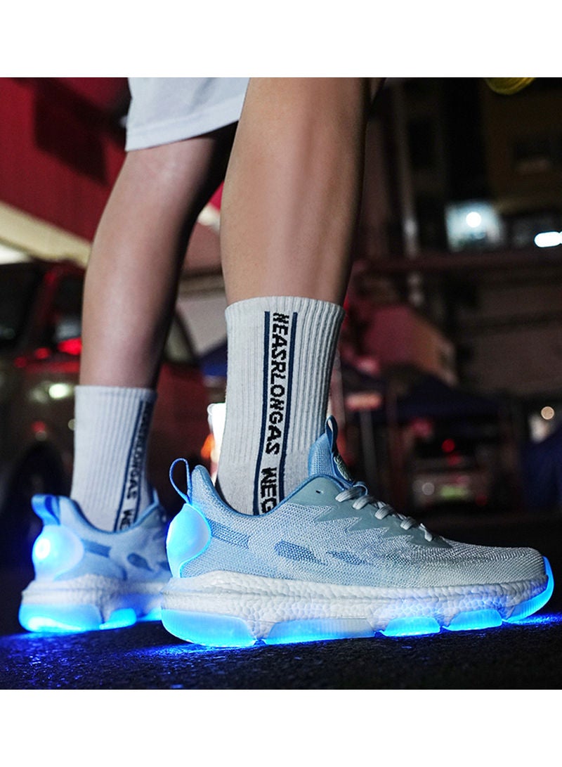 Sharpdo USB rechargeable luminous shoes Student sports shoes Running shoes Men's sports shoes - Image 4
