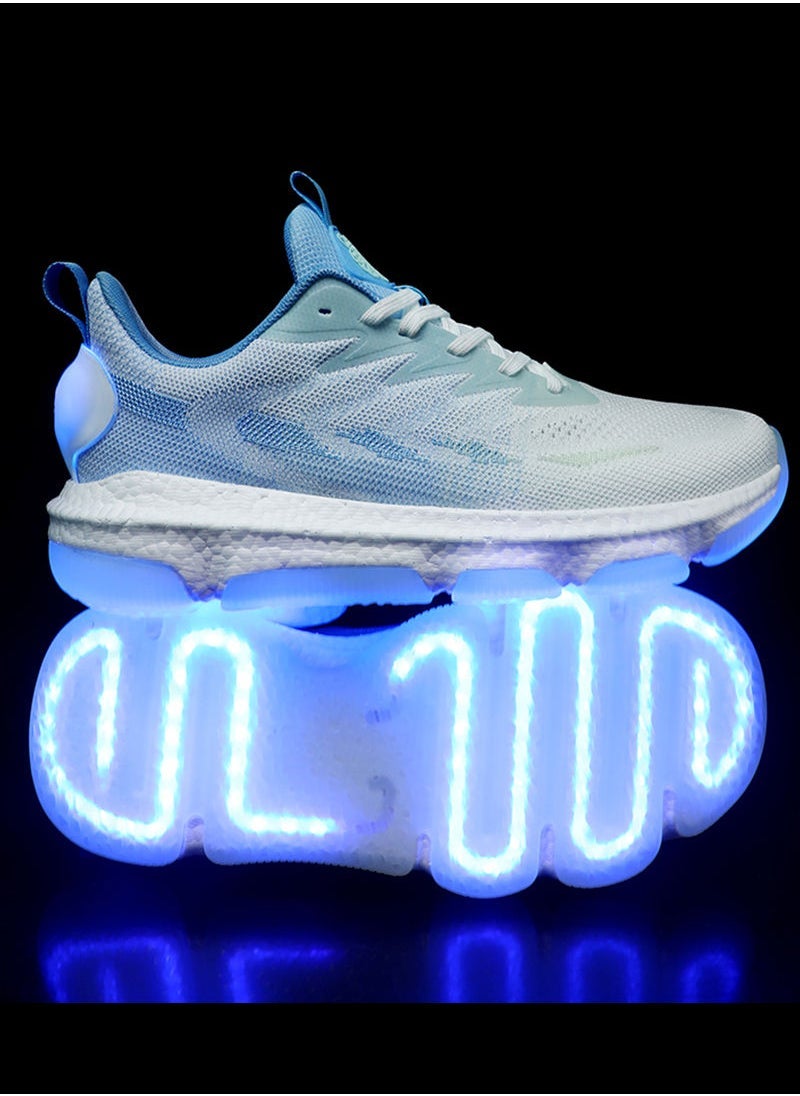 Sharpdo USB rechargeable luminous shoes Student sports shoes Running shoes Men's sports shoes - Image 1
