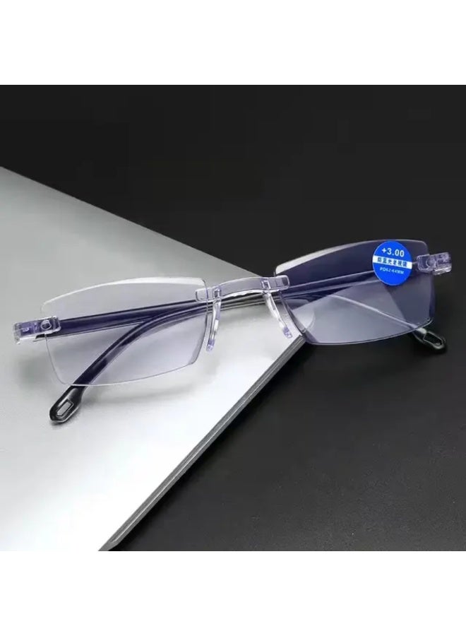 Frameless Reading Glasses Blue Cut +1.00 For Men and women - Image 4