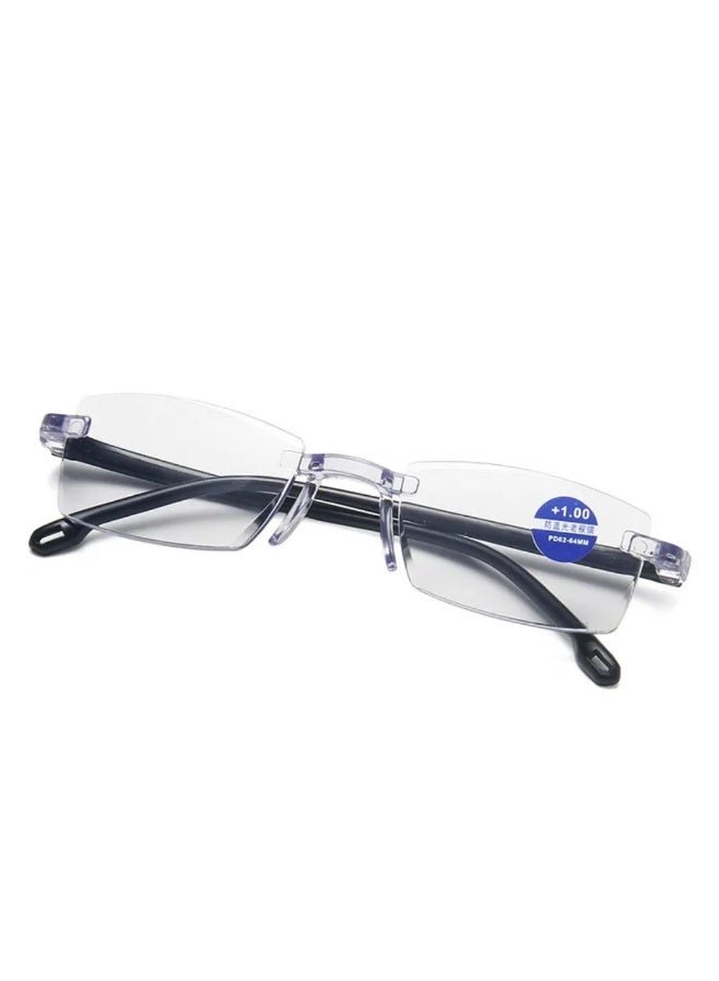 Frameless Reading Glasses Blue Cut +1.00 For Men and women - Image 3