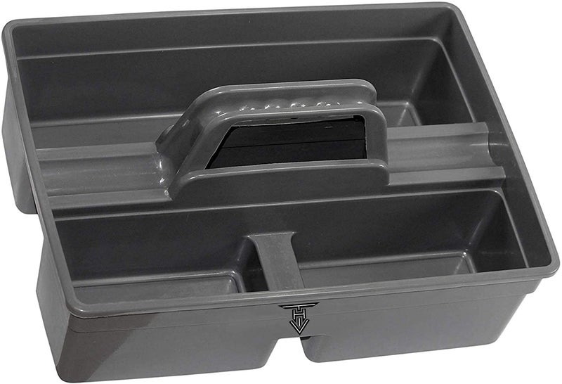 TARGET HYGIENE Caddy Basket Caddy Bucket Plastic-ABS Tool Bucket (39.4 cm x 24.4 cm x 13.3 cm) (Gray) - Image 1