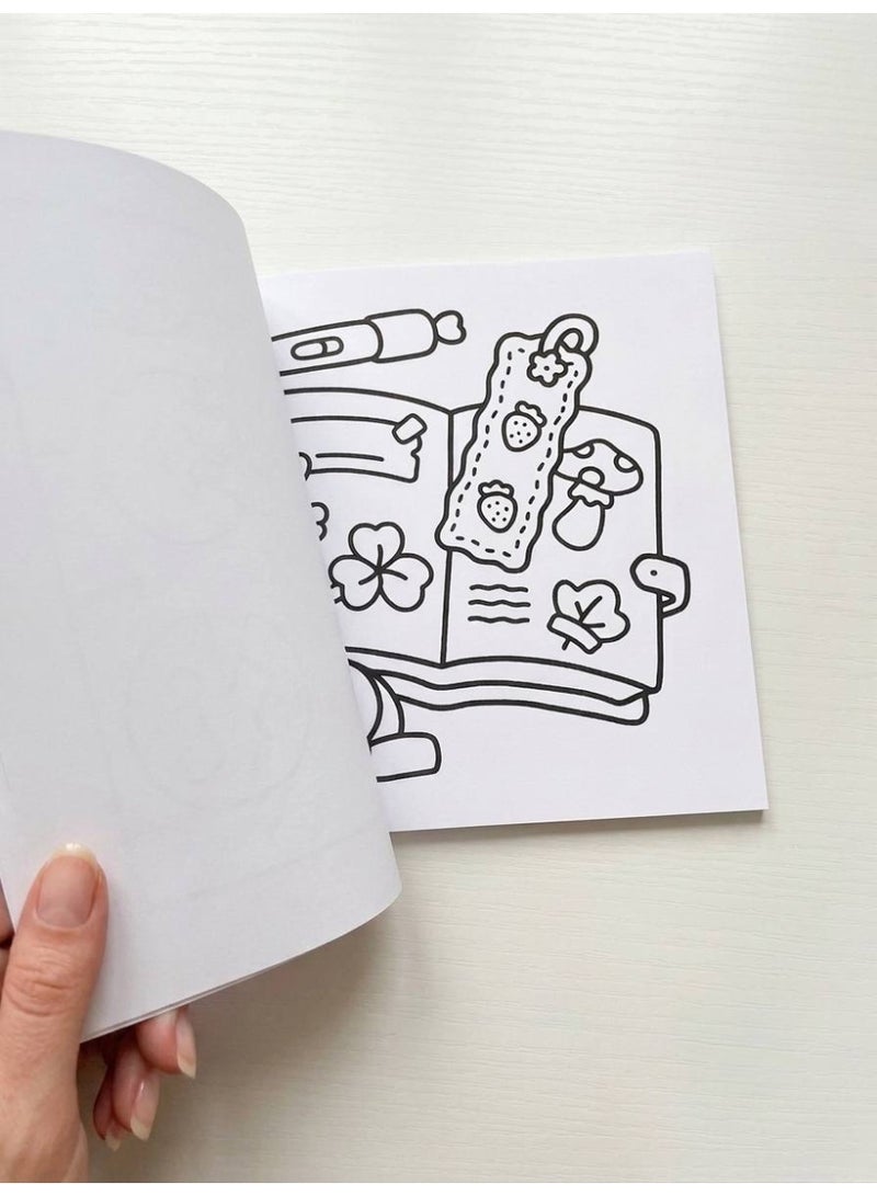 كتاب تلوين بناتي لطيف: أزياء وإكسسوارات، نشاط إبداعي مريح، 24 صفحة بجهة واحدة، 20×20 سم - Image 5