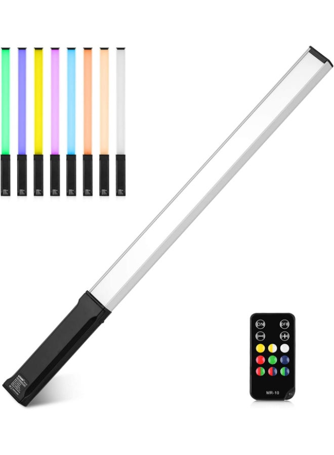 MUDISO Photography Lamp Portable RGB Handheld LED Video Light Wand 10W 9 Colors 7 Light Effects Universal with Remote Control - Image 1