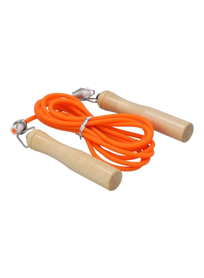 Teloon Wood Handle Jump Rope Beige and Orange 22.6 x 14.4 cm XYB-488 - Image 1