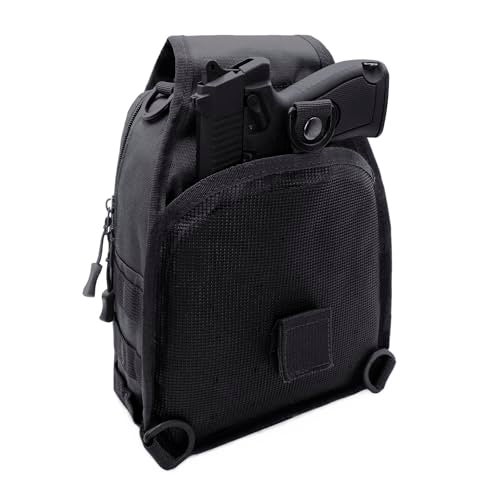 Viriber Tactical Backpack Waterproof Military Crossbody Molle Sling Shoulder Backpack Chest Bag for Outdoor Every Day Carry Black - Image 3