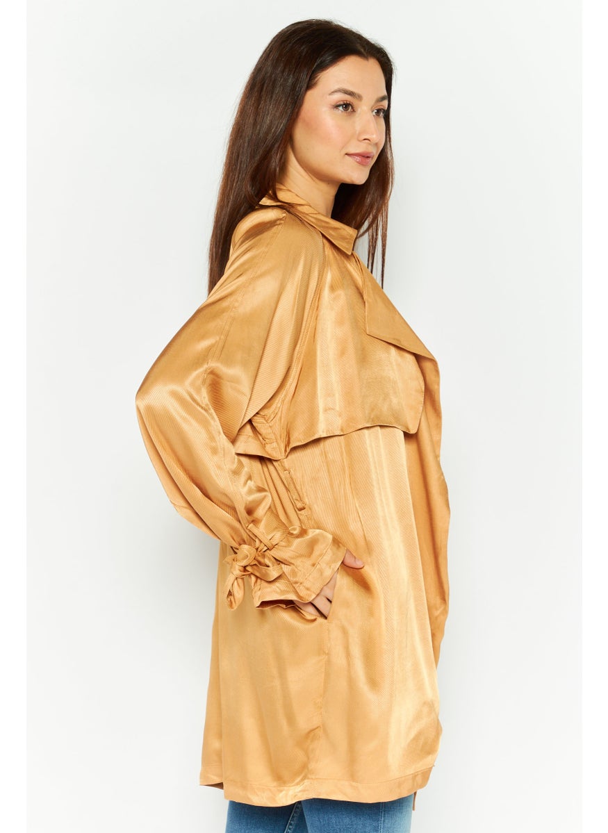ONLY - Women Plain Trench coats, Tan - Image 1