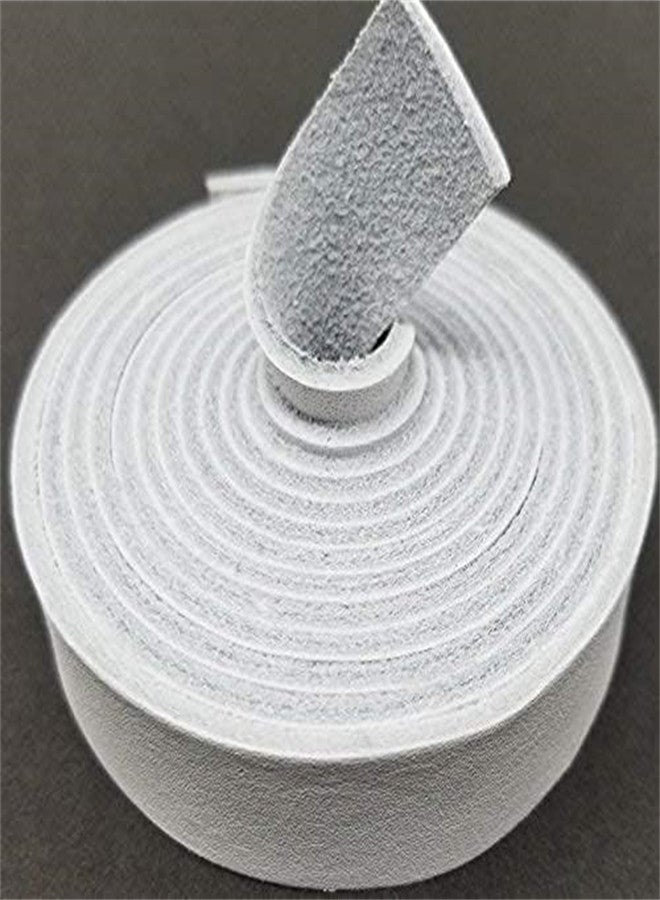 Excefore EXCEFORE, White Leather Strap Strip, SYOSI, 2cm Wide 2m Long Leather Belt Strips Wrap Single Sided Cord for DIY Crafts Wrapping Making Bag Handles - Image 3