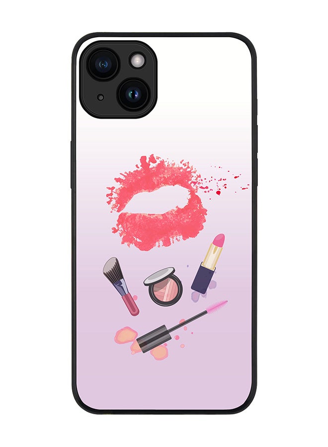 Stylizedd Cover for iPhone 15 Case Rugged Black Slim fit Soft Flexible Anti Drop TPU Gel Thin Protective Phone Cases - Makeup Kit - Image 1