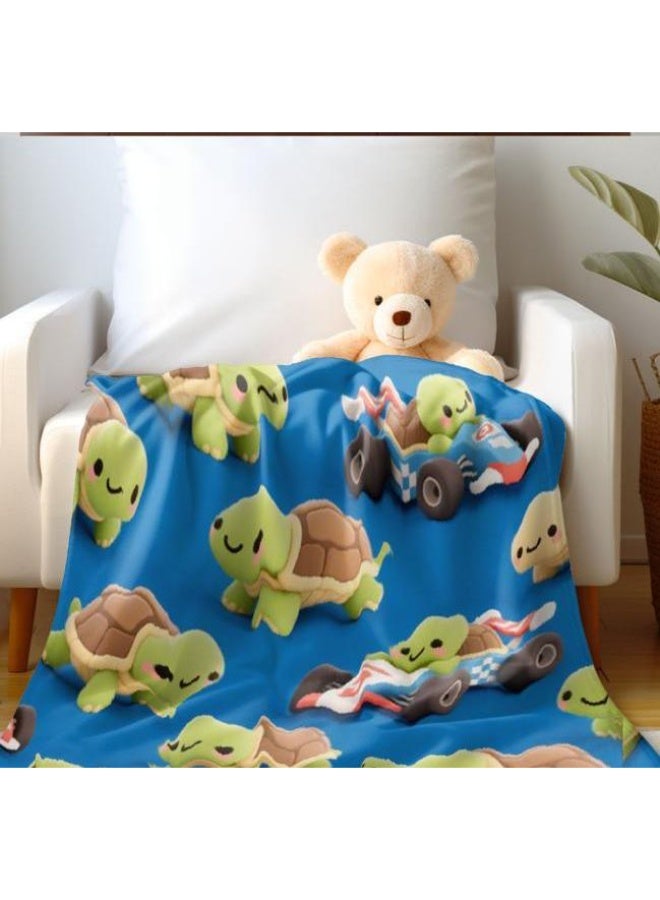 general Baby and children's cartoon flannel thin blanket (warm and comfortable, suitable for sleep, game use) 70cm*100cm - Image 1