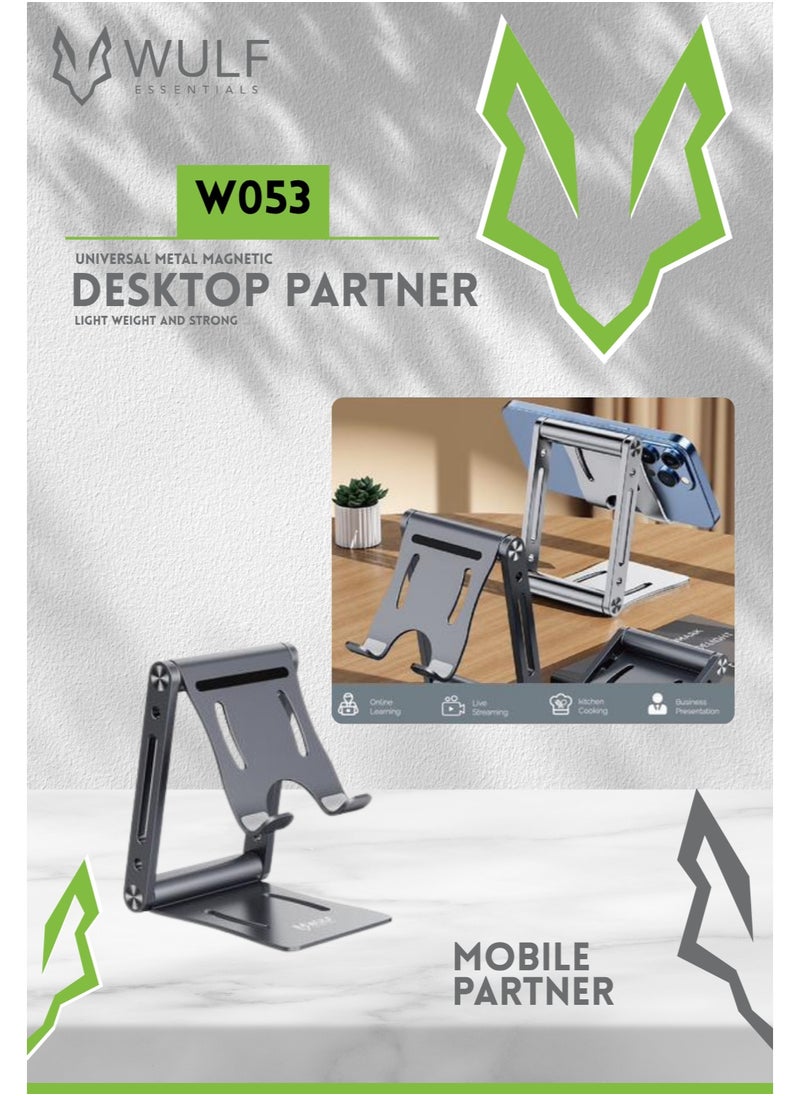 Wulf Essentials WULF ESSENTIALS W053 Desktop Partner – Adjustable Mobile & Tablet Stand 