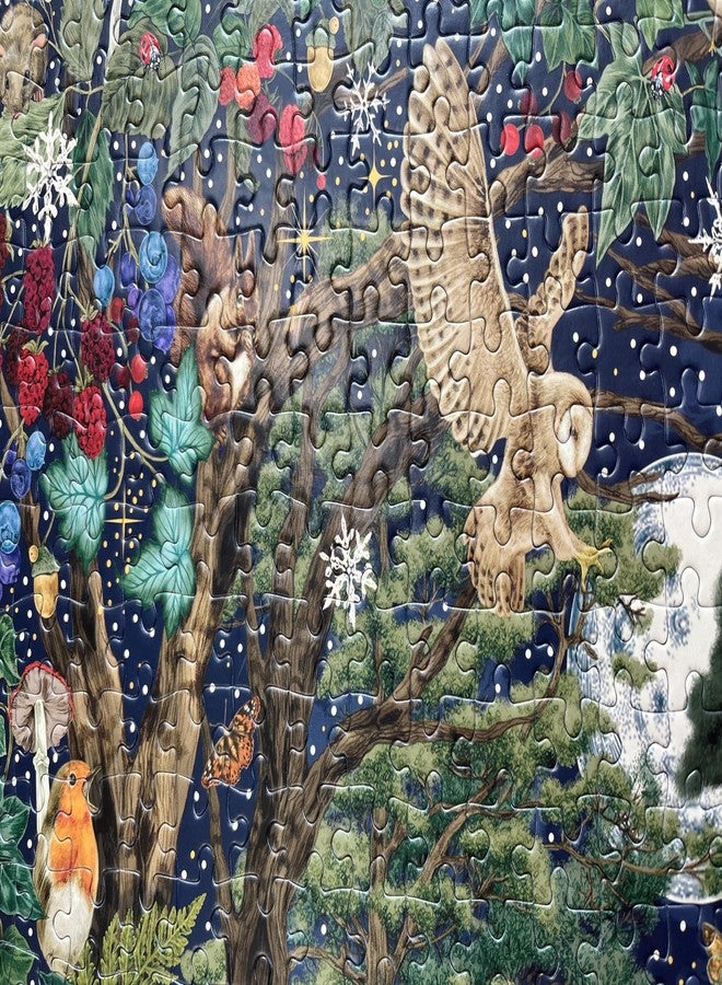 Gibsons The Art File Into The Forest 1000 Piece Jigsaw Puzzle – Woodland Puzzle with Owl, Deer, Fox & Night Sky – Sustainable Puzzle for Adults & Teens – Premium 100% Recycled Board - Image 2