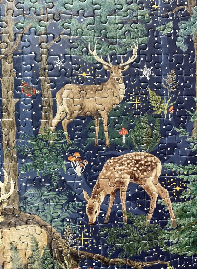 Gibsons The Art File Into The Forest 1000 Piece Jigsaw Puzzle – Woodland Puzzle with Owl, Deer, Fox & Night Sky – Sustainable Puzzle for Adults & Teens – Premium 100% Recycled Board - Image 3
