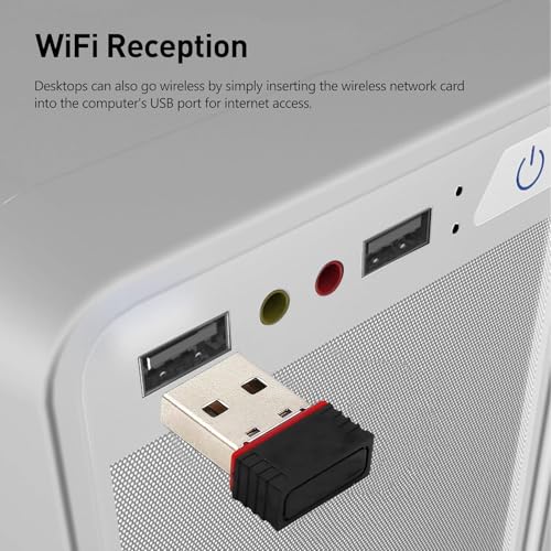 Madhabi 500Mbps Mini WiFi USB Adapter, 802.11n/ac Wireless Network Dongle for Desktop PC & Laptop, Plug & Play High-Speed Internet Receiver, Compatible with Windows, Mac & Linux Systems – Black - Image 5