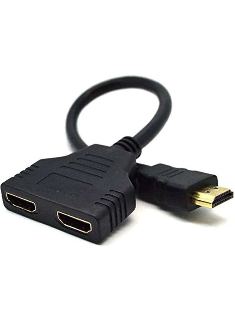 HDMI Male to 2 HDMI Female Splitter Adapter Cable