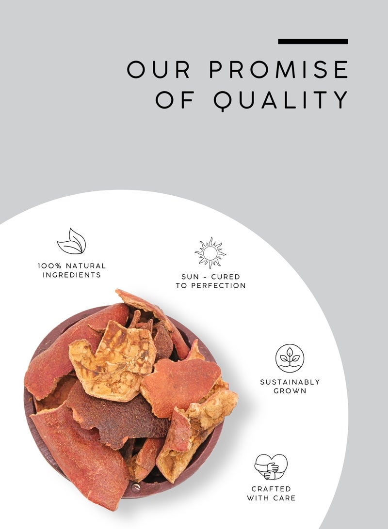AWAFI MILL Dried Pomegranate Peel (Anar Chilka) | Sun-Dried Rind for Tea, Chutneys, Pickles, Marinades and Spice Blends | Tangy–Fruity, Mildly Bitter | Food-Grade - 100 g | 3.5 Oz - Image 4