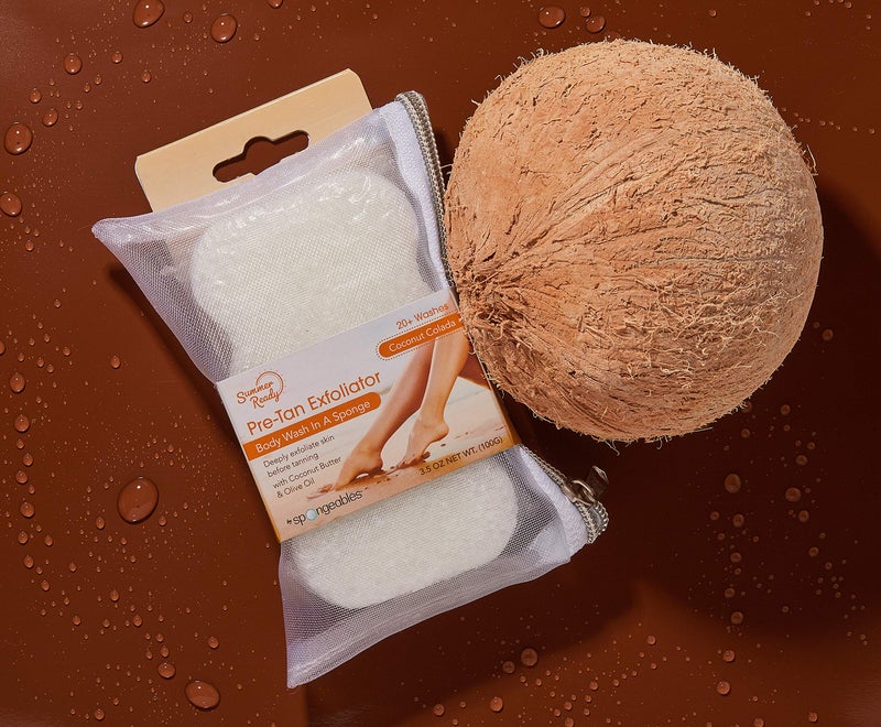 Spongeables Skinutrients Moisturizing Body Wash in a Sponge Colada 3.5oz, Coconut, 1 Count - Image 4