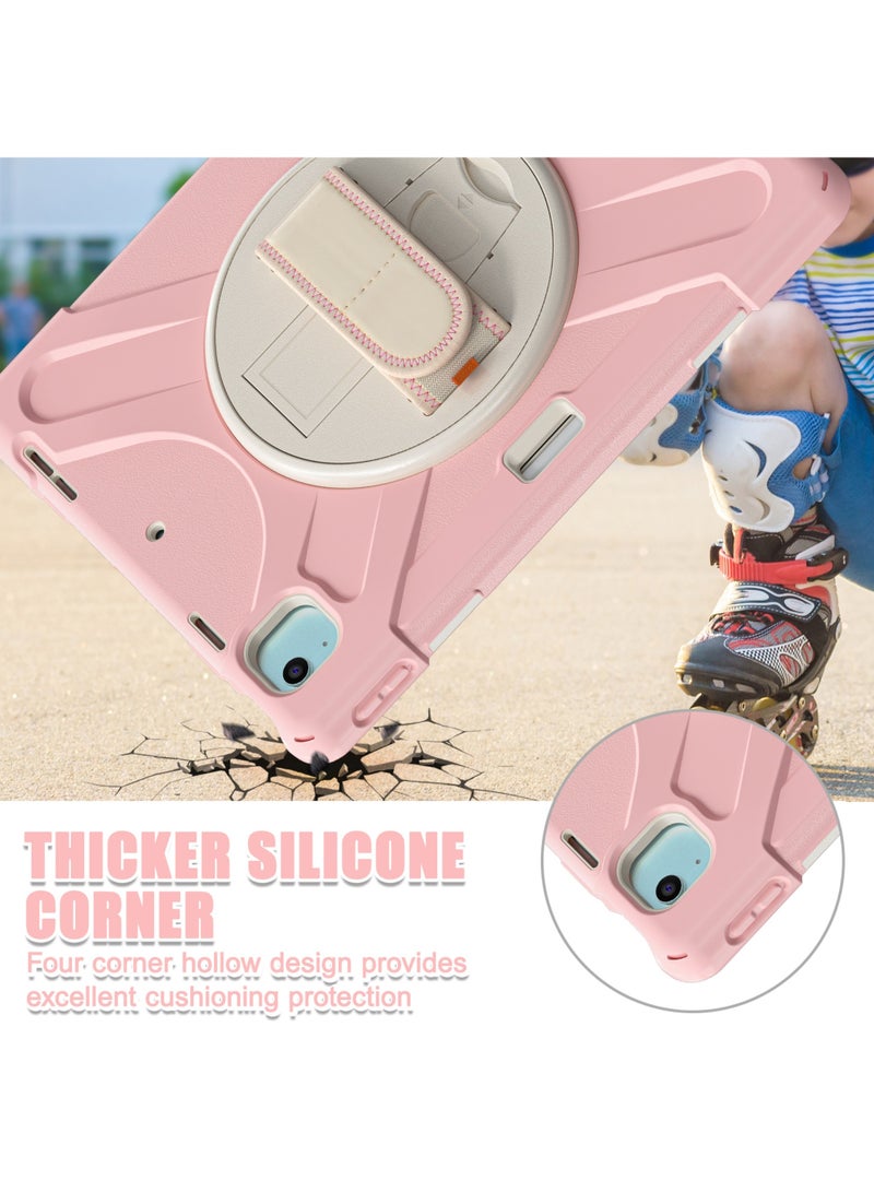 روك بو حالة من iPad Air 13 بوصة M3 2025/AIR 13 بوصة M2 2024 ، Case for iPad Pro 12.9 بوصة 6th 2022/5th 2021/4th 2020/3rd 2018 مع حزام يد قلم رصاص 360 دوارة للهواء 13 بوصة و iPad Pro 12.9 بوصة - Image 5