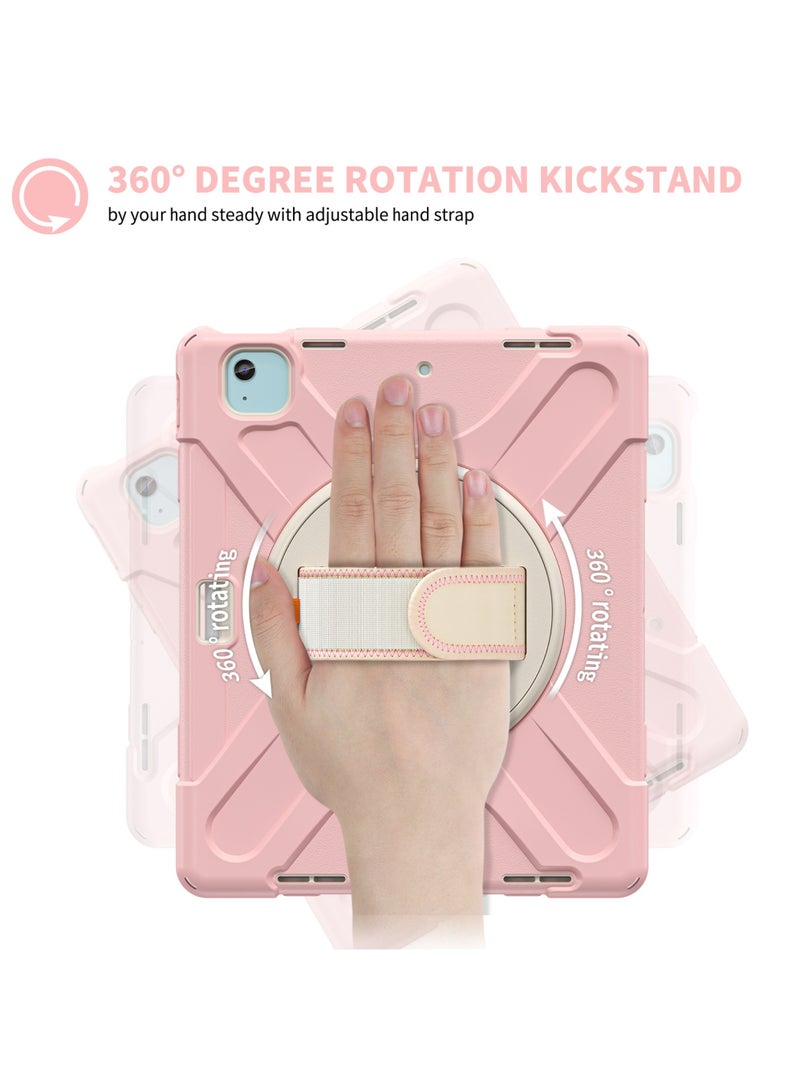 روك بو حالة من iPad Air 13 بوصة M3 2025/AIR 13 بوصة M2 2024 ، Case for iPad Pro 12.9 بوصة 6th 2022/5th 2021/4th 2020/3rd 2018 مع حزام يد قلم رصاص 360 دوارة للهواء 13 بوصة و iPad Pro 12.9 بوصة - Image 4