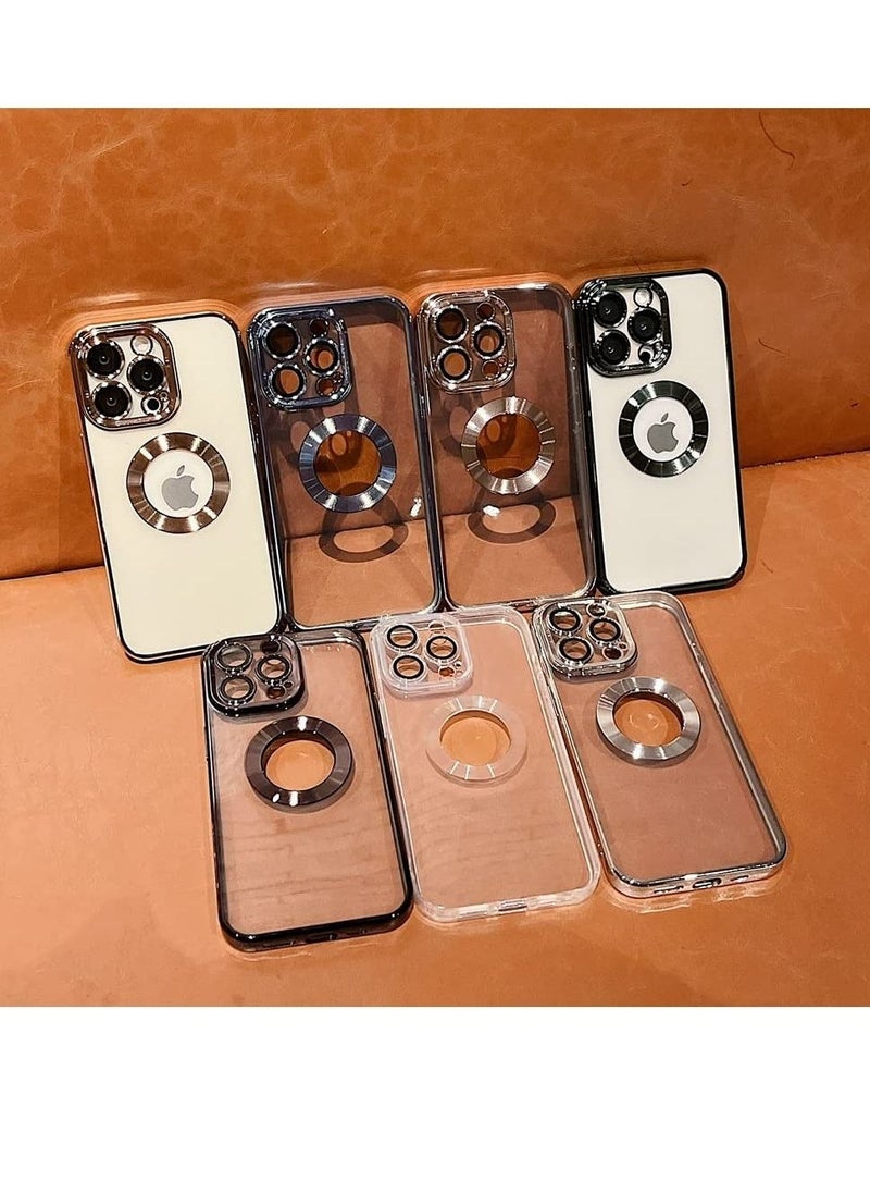 ELTRAZONE Apple iPhone 11 Pro Max Case Clear Silicone Logo View Design, Camera Lens Protection Luxury Plating Soft Back Cover Slim Shockproof Phone Case for Apple iPhone 11 Pro Max - Image 3