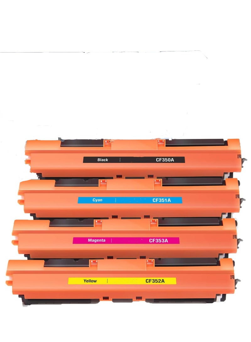 130A Toner Cartridge Compatible Replacement for Color Laserjet Pro MFP M177/M176 Series - 4 Pack (Black, Cyan, Yellow, Magenta)  - Image 1