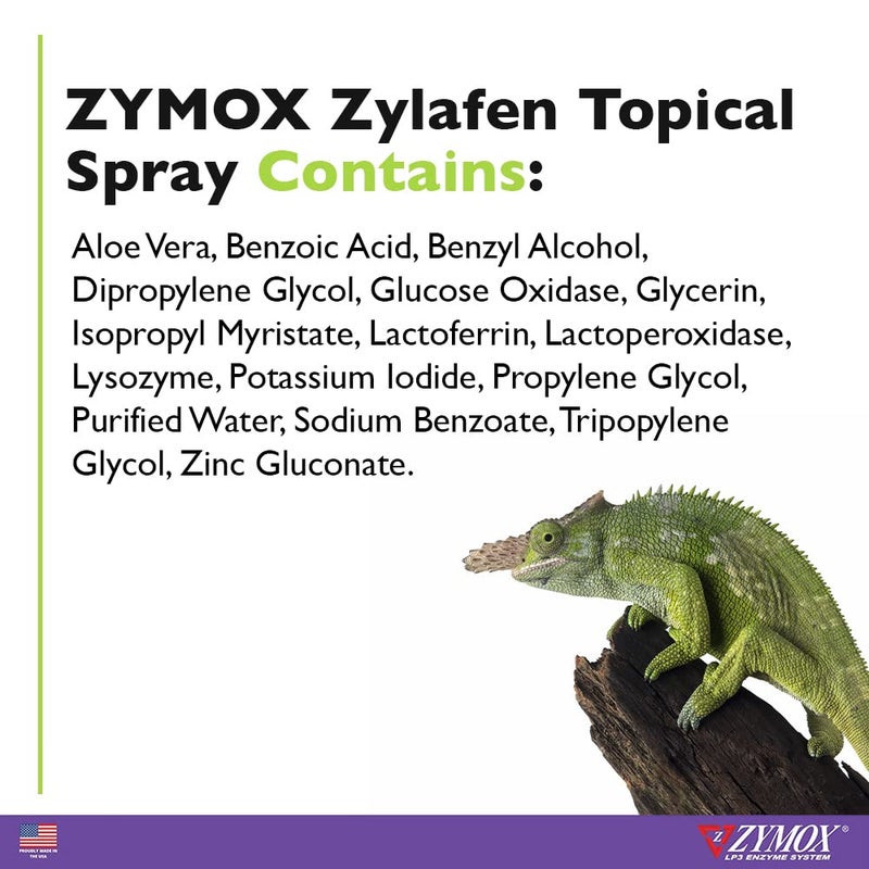 Zymox Zylafen Topical Spray for Reptiles, 2 oz. â€“ Supports Healthy, Complete Shedding for Lizards, Snakes, Turtles & Frogs â€“ Soothes Irritated Skin: Abrasions, Wounds, & Abnormal Shedding - Image 3