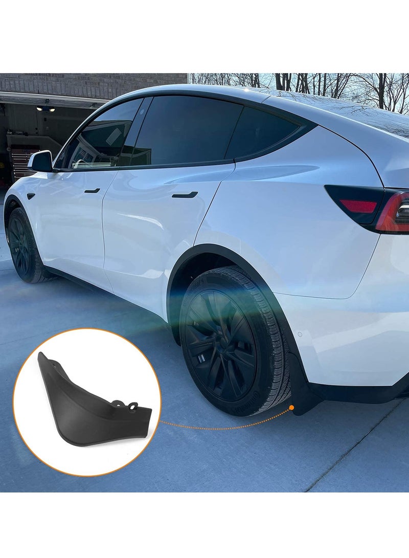 Custom Fit Mud Flaps Splash Guards for Tesla Model Y - Full Protection Front and Rear Mudguard Kit with Screws, No Drilling Required, Set of 4 - Image 3