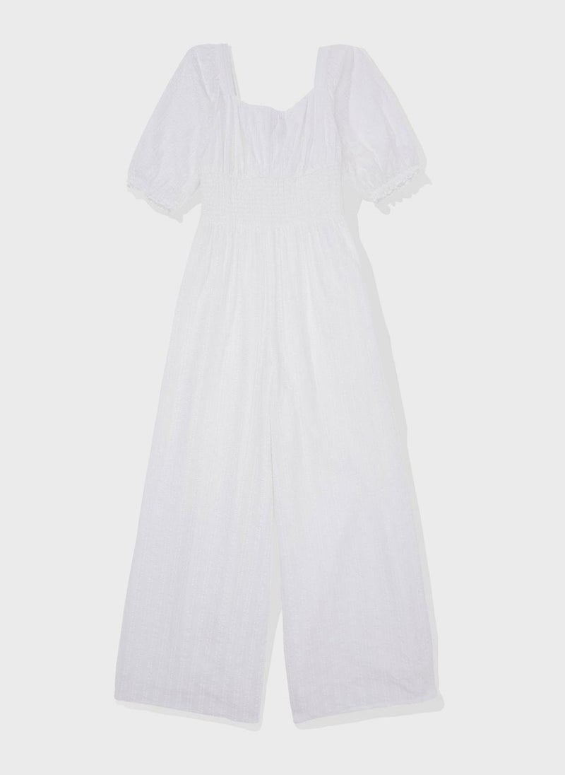 American Eagle - Square Neck Wide-Leg Jumpsuit - Image 1