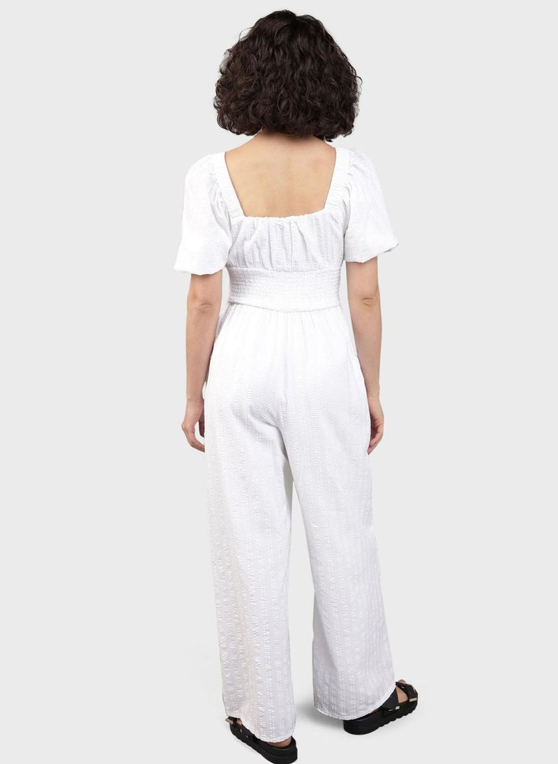 American Eagle - Square Neck Wide-Leg Jumpsuit - Image 1