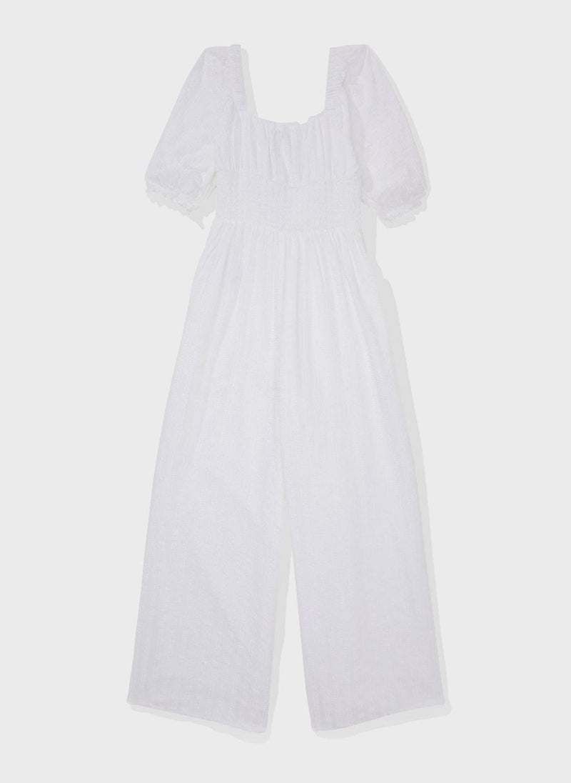 American Eagle - Square Neck Wide-Leg Jumpsuit - Image 1