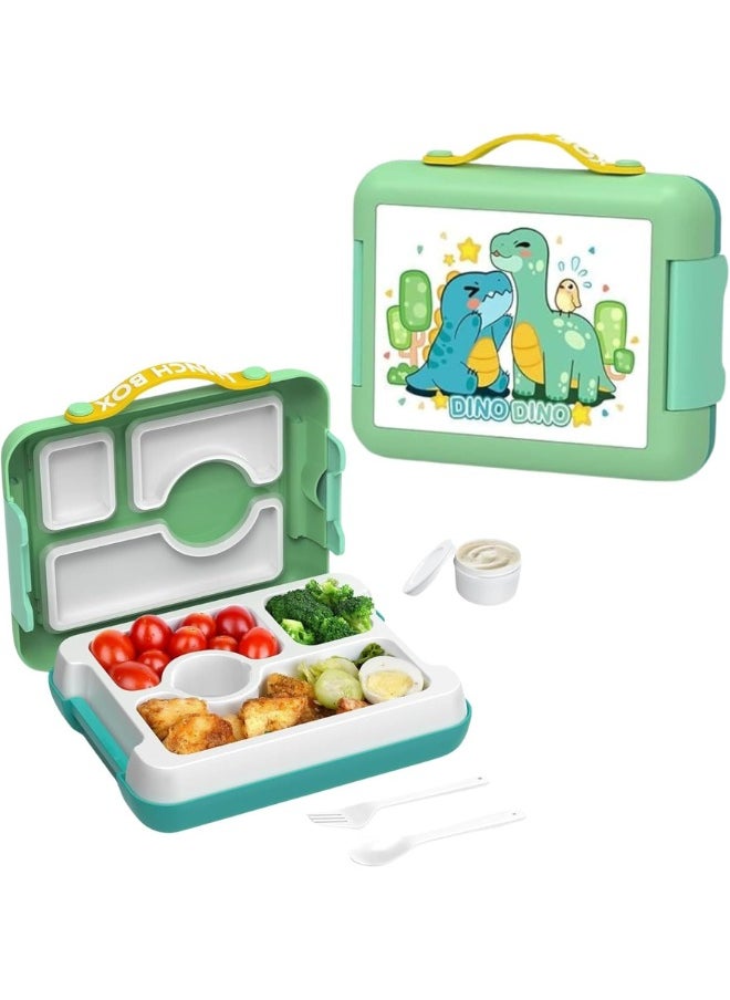 Twisoo Kids Dino Bento Box - 4 Compartments, Leak-Proof, BPA-Free, Portable with Handle, Dishwasher Safe, Tiffany ( Green ) - pzsku/Z3AAEC33809F5FBE99DA7Z/45/_/1733909886/24618ec9-c3fe-4673-8876-63b5a8f85c88