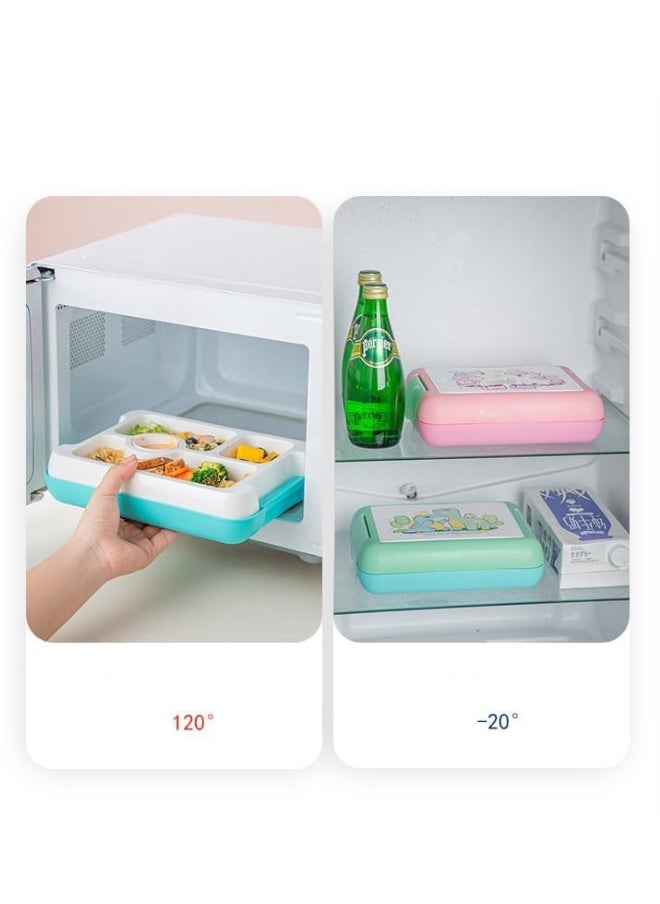 Twisoo Kids Dino Bento Box - 4 Compartments, Leak-Proof, BPA-Free, Portable with Handle, Dishwasher Safe, Tiffany ( Green ) - pzsku/Z3AAEC33809F5FBE99DA7Z/45/_/1733910355/fcb9918c-c4e2-4038-b57c-38e6cb42799e