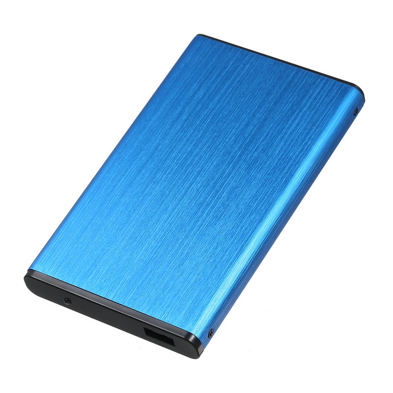 حقيبة ديسك صلب محمول USB3.0 بحجم 2.5 بوصة - غلاف خارجي لأقراص الأقراص الصلبة/وحدات التخزين الحرة التكيفية (HDD/SSD) بنقل عالي السرعة USB3.0 ومغذوم من سبائك الألومنيوم بلون أزرق - Image 1