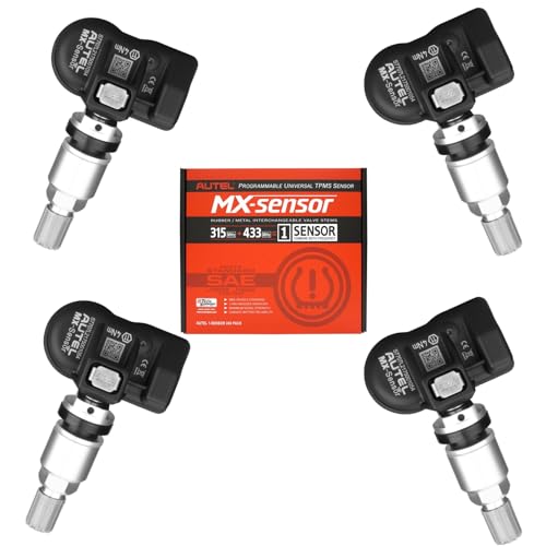 Autel TPMS Sensor 2in1 MX-Sensor Dual Frequency 315Mhz + 433Mhz Universal Programmable Autel Tire sensors Work with Autel TPMS Tool TS401 S408 TS508 TS608 TS900 (Metal Valves Pack of 4) - Image 1