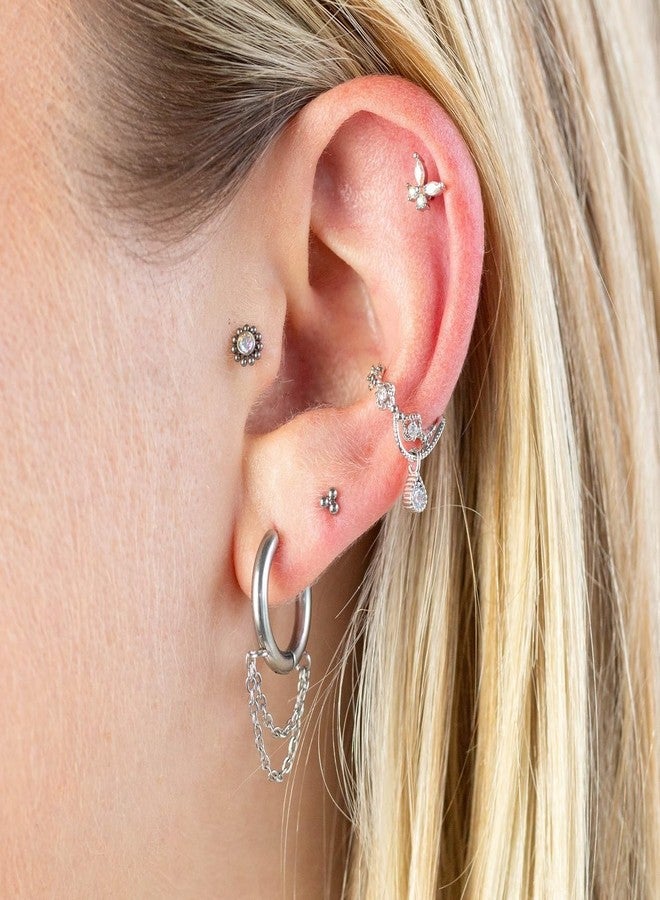 Pierced Owl 16-20GA Gold PVD ASTM F-136 Implant Grade Titanium Threadless Push-In Triple Ball Cluster Flat Back Stud (18GA / 6mm Barbell Length) - Image 5