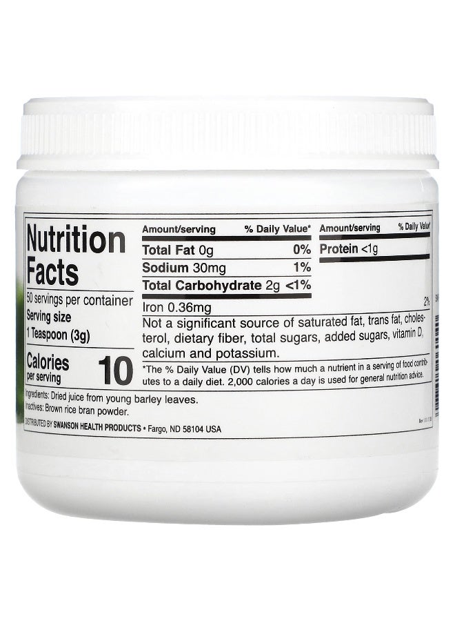 SWANSON سوانسون، مسحوق عصير عشب الشعير، 5.3 أونصة (150 جرام) - Image 2