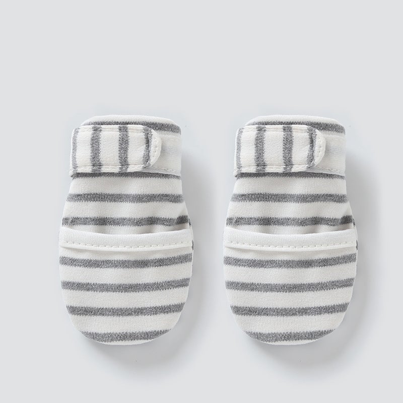 Baby's Anti-scratch Face Gloves Newborns Quit Hand Eating Baby 0-6 Months Cotton Four Seasons Universal Cotton Breathable - Image 3