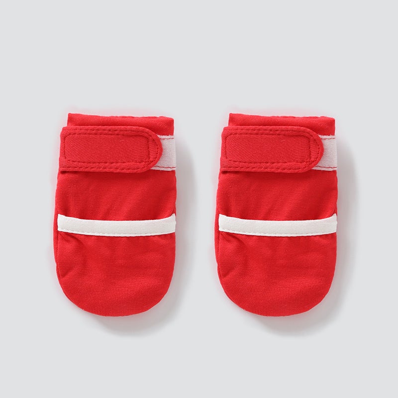 Baby's Anti-scratch Face Gloves Newborns Quit Hand Eating Baby 0-6 Months Cotton Four Seasons Universal Cotton Breathable - Image 1