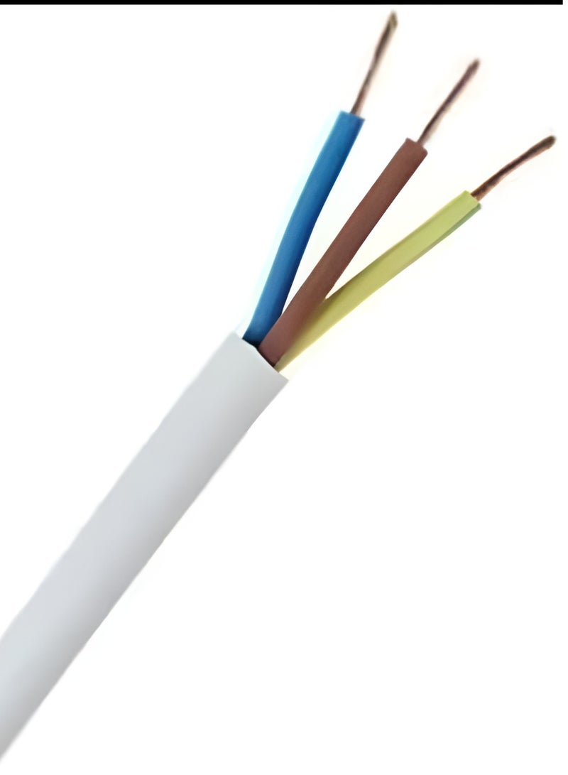 Electrical PVC Flexible Wire Power Cord 3 Core Extension Wire Copper Wire Flexible Cable Customized Length Available (2.5mm 5mtr) - Image 1